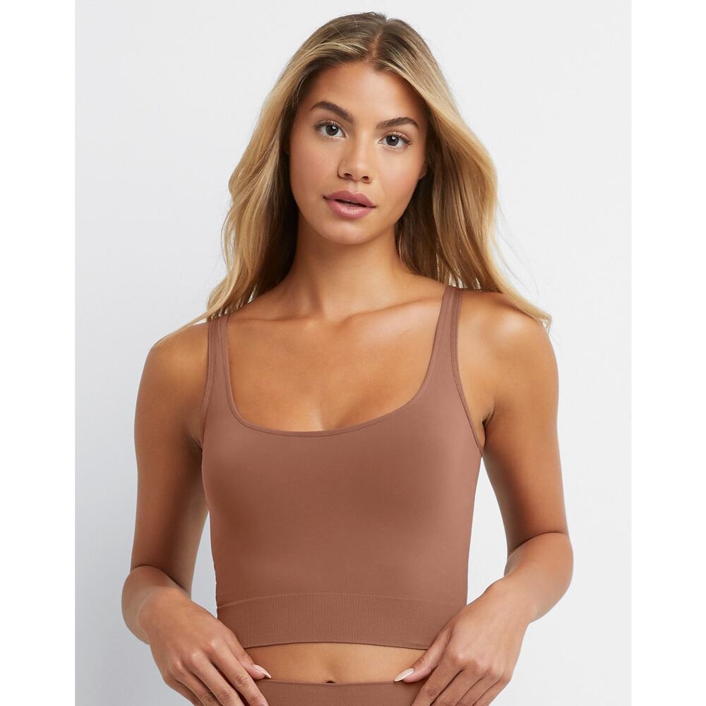 Maidenform M Smoothing Seamless Cropped Cami Brown Size M 2144